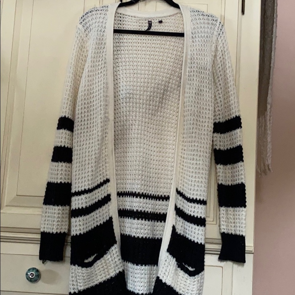 Black and white cardigan